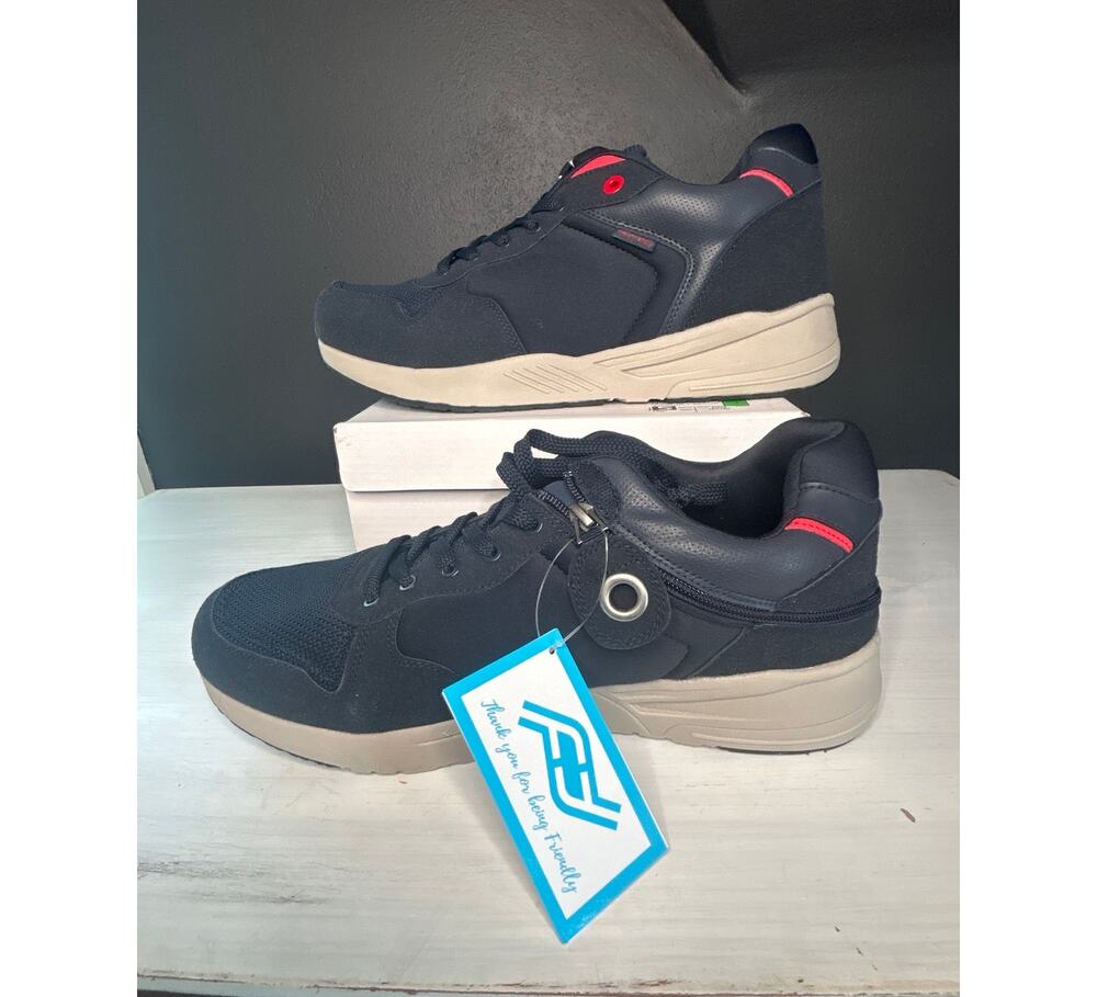 Friendly Shoes Men's Excursion Adaptive Sneaker Deep Sea Wide Size 14 M